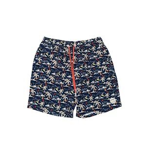 Mosmann Australia Swim Trunks Mens Size M Navy Tropical Palm Tree Good Condition